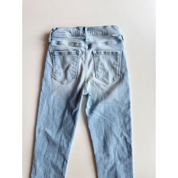 MOTHER The Runaway Step Fray California Cruiser High Rise Bootcut Jeans, Size 24 - Picture 9 of 15
